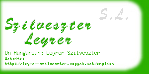 szilveszter leyrer business card